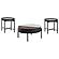 Ozella 3-piece Round Coffee and End Table Set Sandy Black by Coaster