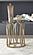Monett Round End Table Chocolate Chrome and Clear by Coaster