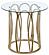 Monett Round End Table Chocolate Chrome and Clear by Coaster