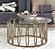 Monett Round Coffee Table Chocolate Chrome and Clear by Coaster