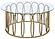 Monett Round Coffee Table Chocolate Chrome and Clear by Coaster