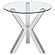 Kenzie Round Tempered Glass Top End Side Table Chrome by Coaster