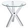 Kenzie Round Tempered Glass Top End Side Table Chrome by Coaster