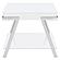 Marcia Wood Rectangular End Table White High Gloss and Chrome by Coaster