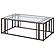 Adri Rectangular Glass Top Coffee Table Clear and Black Nickel by Coaster