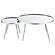 Kaelyn 2-Piece Round Mirror Top Nesting Coffee Table Chrome by Coaster