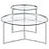 Delia 2-Piece Round Glass Top Nesting Coffee Table Clear and Chrome by Coaster