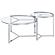 Delia 2-Piece Round Glass Top Nesting Coffee Table Clear and Chrome by Coaster