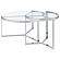 Delia 2-Piece Round Glass Top Nesting Coffee Table Clear and Chrome by Coaster