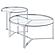 Delia 2-Piece Round Glass Top Nesting Coffee Table Clear and Chrome by Coaster