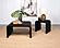 Cahya 2-piece Rattan Coffee and End Table Set Black by Coaster