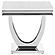 Kerwin U-base Square End Table White and Chrome by Coaster