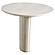 Astoria Round Genuine Marble End Table White by Coaster
