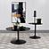 Ganso Round Metal End Table with Tempered Glass Top Black by Coaster