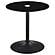 Ganso Round Metal End Table with Tempered Glass Top Black by Coaster