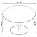 Ganso Round Metal Coffee Table with Tempered Glass Top Black by Coaster