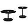 Ganso 2-piece Round Glass Top Coffee and End Table Set Black by Coaster