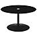 Ganso Round Metal Coffee Table with Tempered Glass Top Black by Coaster