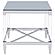 Lindley Square End Table with Acrylic Legs and Tempered Mirror Top Chrome by Coaster