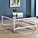 Lindley Square Coffee Table with Acrylic Legs and Tempered Mirror Top Chrome by Coaster