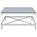 Lindley Square Coffee Table with Acrylic Legs and Tempered Mirror Top Chrome by Coaster