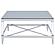Lindley Square Coffee Table with Acrylic Legs and Tempered Mirror Top Chrome by Coaster