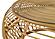 Dahlia Round Glass Top Woven Rattan Coffee Table Natural Brown by Coaster