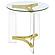 Janessa Round Glass Top End Table With Acrylic Legs Clear and Matte Brass by Coaster