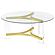 Janessa Round Glass Top Coffee Table With Acrylic Legs Clear and Matte Brass by Coaster