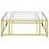 Adri Square Glass Top Coffee Table w/Casters Matte Brass by Coaster