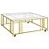 Adri Square Glass Top Coffee Table w/Casters Matte Brass by Coaster