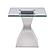 Jenny Glass Top Stainless Steel Side End Table Chrome by Coaster