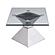 Jenny Glass Top Stainless Steel Coffee Table Chrome by Coaster