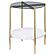 Jonelle Round Glass Top End Table White Marble Shelf Gold by Coaster