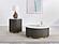 Jason Round Marble Top Side End Table White and Charcoal by Coaster