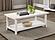 Payne Wood Coffee Table w/Shelf Distressed White by Coaster