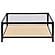 Amherst Glass Top Metal w/Cane Shelf Coffee Table Black by Coaster