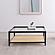 Amherst Glass Top Metal w/Cane Shelf Coffee Table Black by Coaster