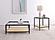 Amherst Glass Top Metal w/Cane Shelf Coffee Table Black by Coaster