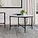 Hermas Round Genuine Marble Top Metal Coffee Table White by Coaster