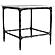 Ebby Square Genuine Marble Top Metal End Table White by Coaster