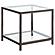 Trini End Table with Glass Shelf Black Nickel by Coaster