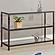 Trini Sofa Table w/Glass Shelf Black Nickel by Coaster
