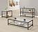 Trini Sofa Table w/Glass Shelf Black Nickel by Coaster