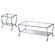 Saide 2-piece Glass Top Coffee and End Table Set Chrome by Coaster