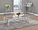 Lille Glass Top Square End Table Accents Chrome by Coaster