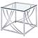 Lille Glass Top Square End Table Accents Chrome by Coaster
