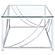 Lille Glass Top Rectangular Coffee Table Accents Chrome by Coaster