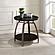 Dacre Round End Table Dark Grey and Black Nickel by Coaster