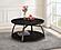 Dacre Round Coffee Table Dark Grey and Black Nickel by Coaster